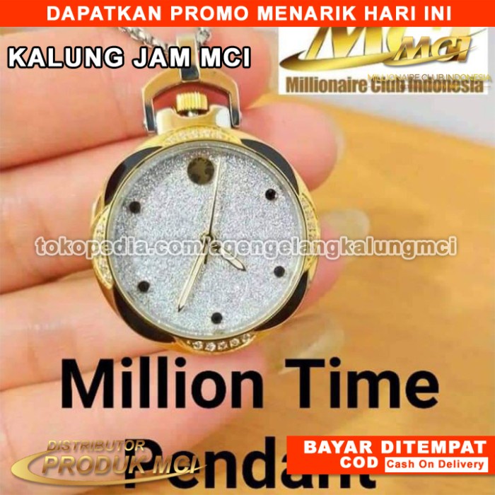 Cintramelin - Redy Stok Million Time Pendant _ Kalung Jam Mci _ Kalung Mci