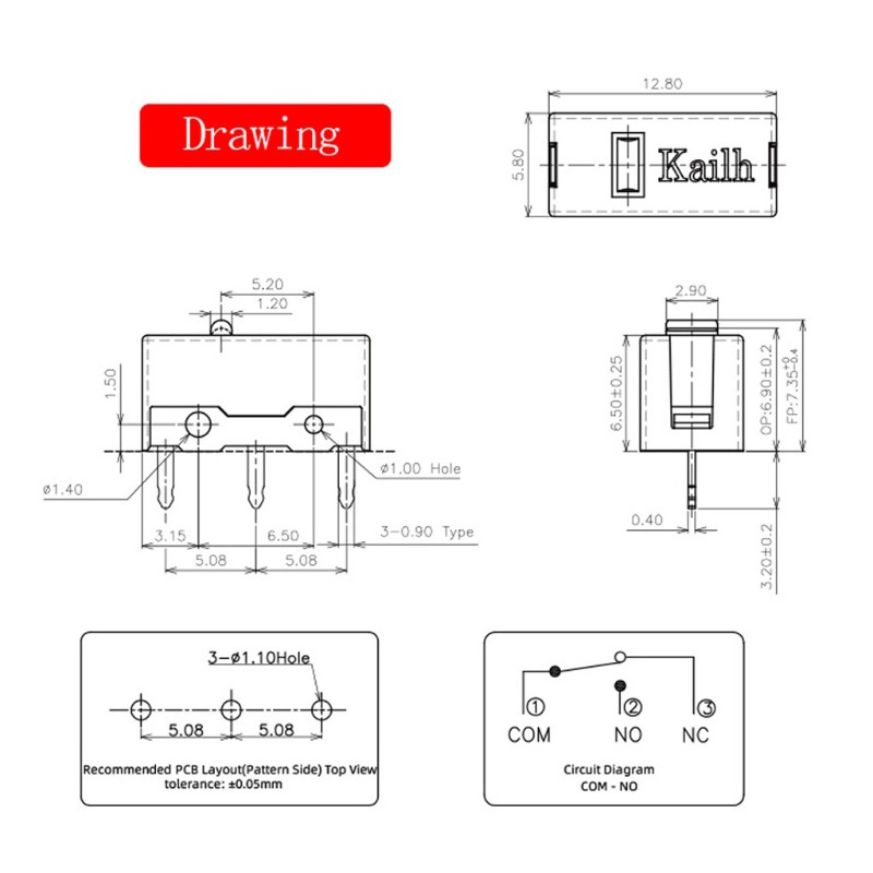 Vivi 4pcs Kailh Gm 8.0 Mouse Micro Button 80 Juta Klik