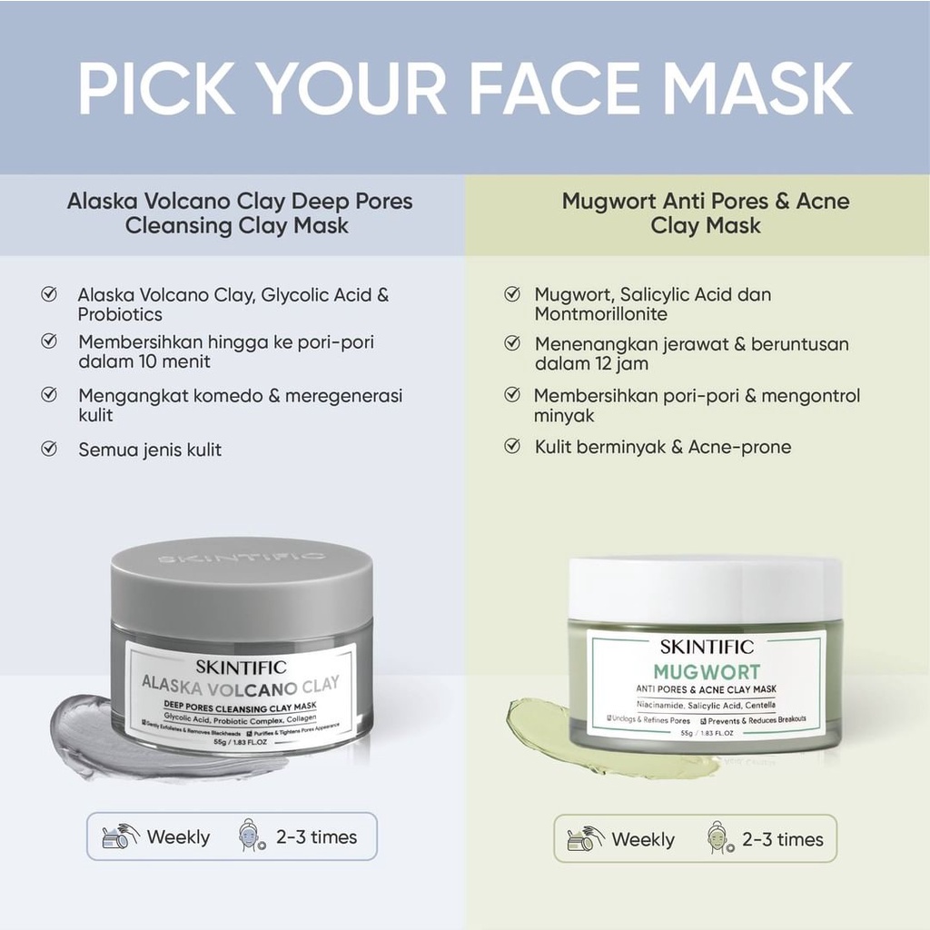 READY STOK SKINTIFIC Alaska Volcano Clay Mask Deep Pores Cleansing &amp; Anti Pores &amp; Acne Mud Mask [BPOM]