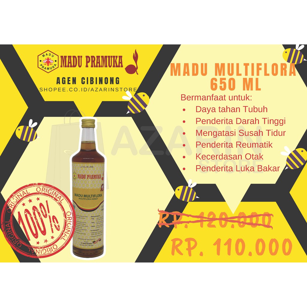 

Madu Pramuka Madu Multiflora 650 ml Asli Diskon Harga Agen