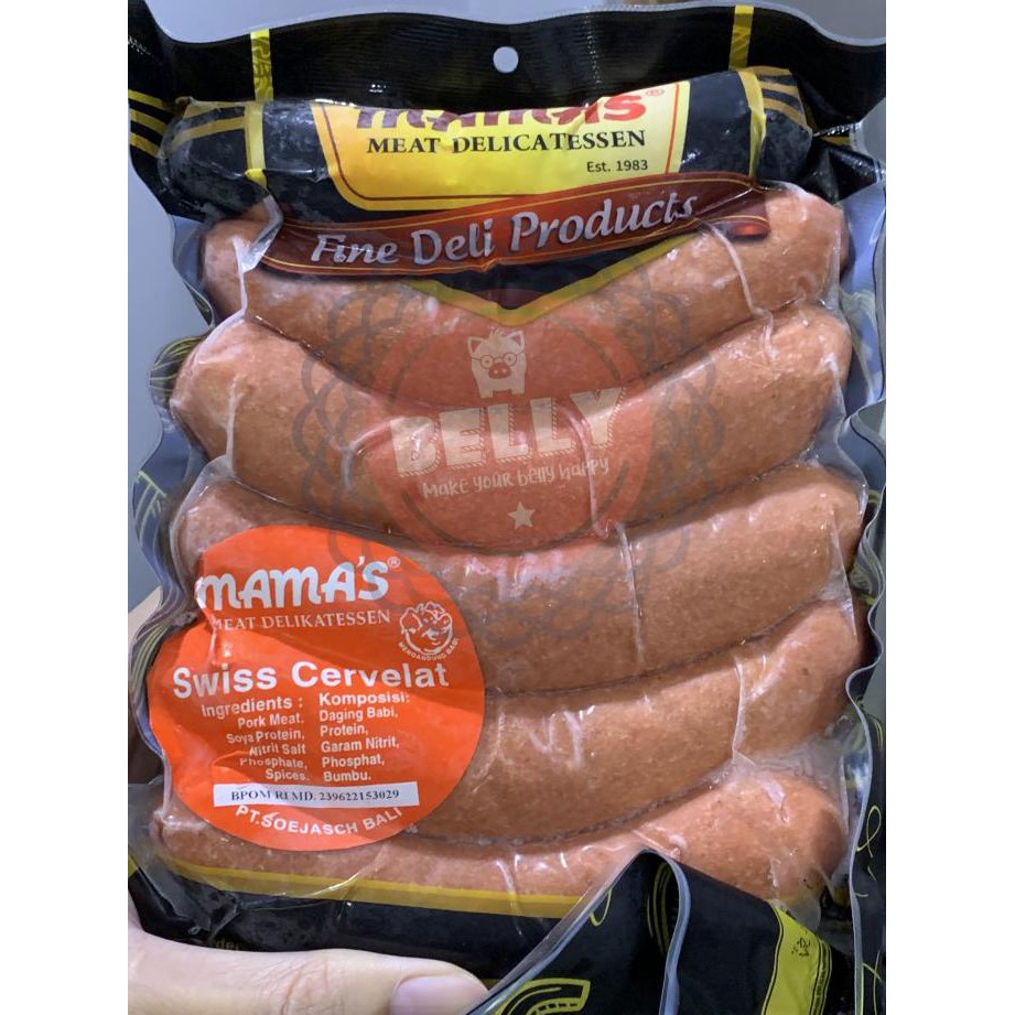 

Swiss Cervelat Sausage - Sosis Babi Mama'S (Pork Sausage-Frozen Food) Termurah