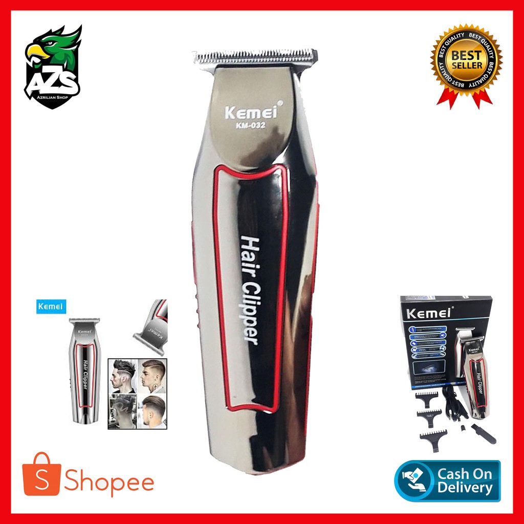 Alat Cukur Rambut Kumis Jenggot Kemei KM-032 Hair Clipper Kemei Detailer  Cordless