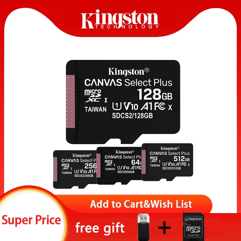 Kingston-micro SD Class 10 8GB 16GB 32GB 64GB 128GB 256GB 512GB TF Card