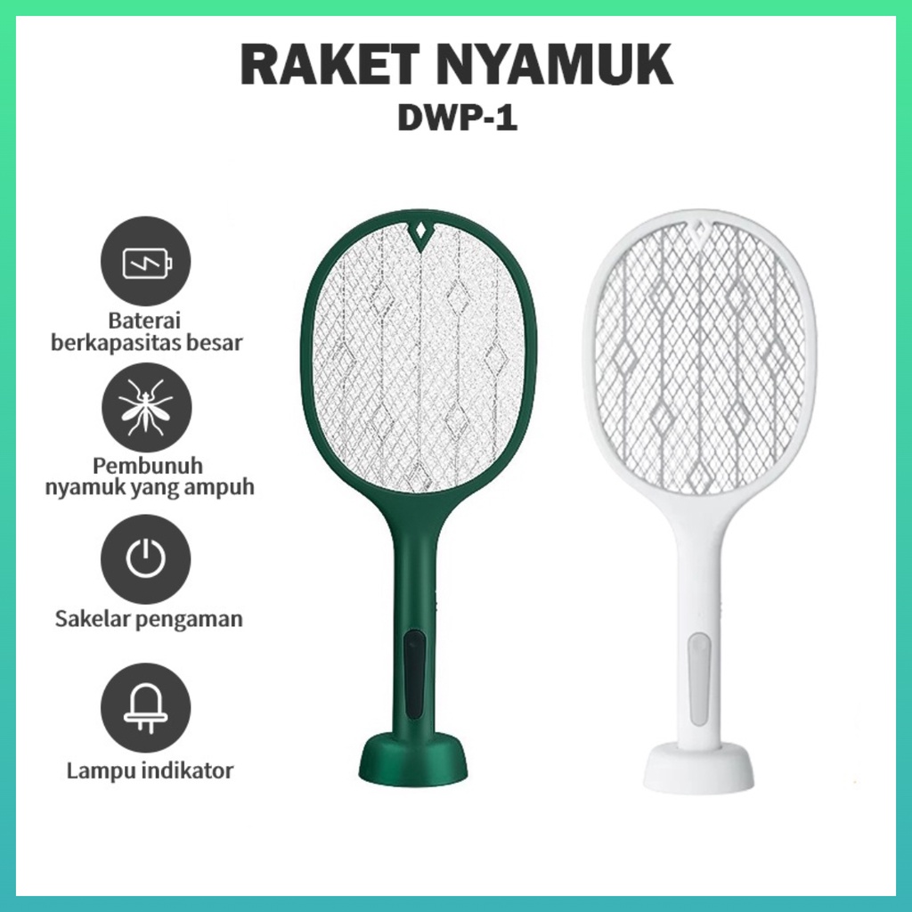 Raket nyamuk insect killer Dapat digantung 2 in 1 canggih efektif Rak Nyamuk Listrik DWP WORLDHOME66