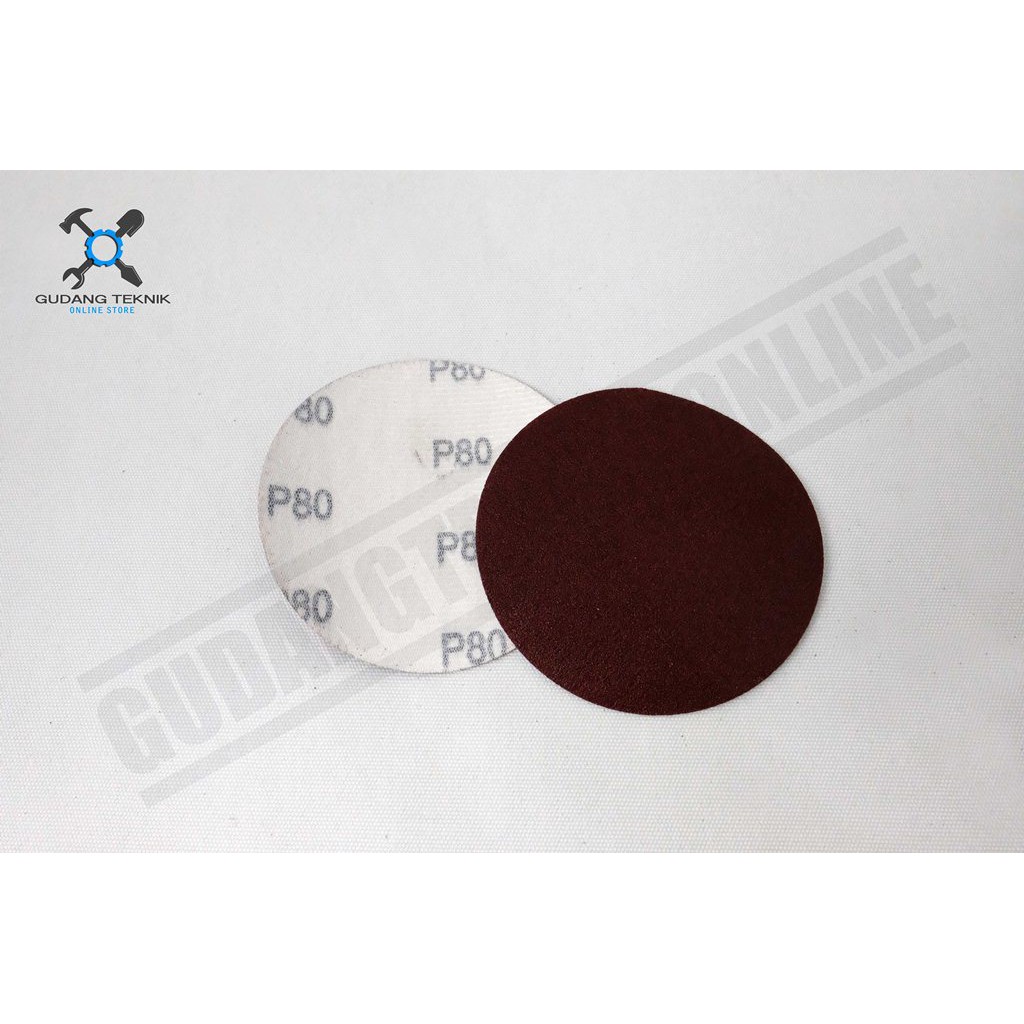 Amplas Bulat Grit 80 / Amplas Velcro 4 Inch Grid 80