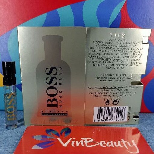 Vial Parfum OriginaL Hugo Boss Boss Bottled EDP 1.2 ml For Men Murah