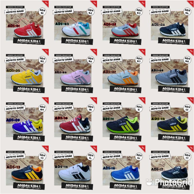 Sepatu Anak Laki Laki Perempuan Sekolah Olahraga Pria Wanita Adidas Usia 1 2 3 4 5 6 7 Tahun Baru