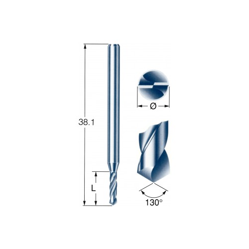 HP Tech Solid carbide Drill 2.6mm Mata Bor Carbide Tungsten Carbide