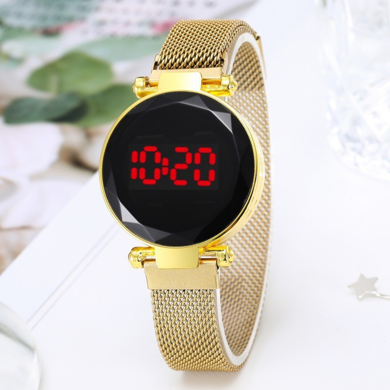 JAM TANGAN WANITA TERBARU JAM MAGNET RANTAI JAM TANGAN DIGITAL IMPORT JAM HARGA MURAH W03