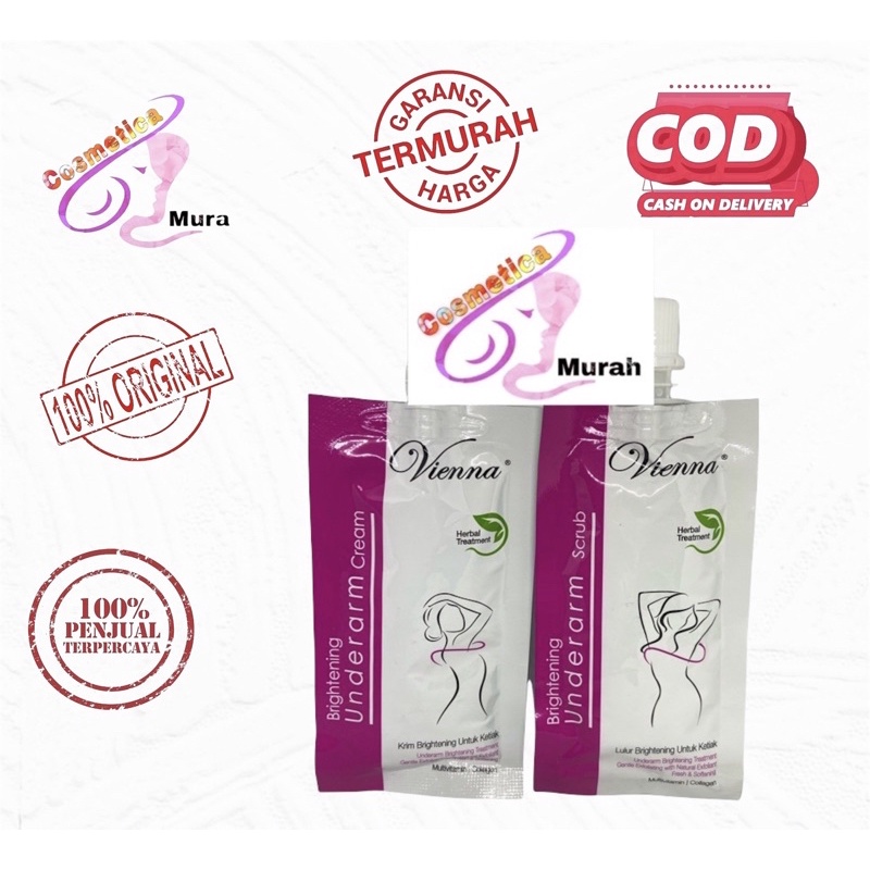 [ sachet 30 ml ] vienna white underarm scrub // vienna white underarm cream // cream ketiak vienna