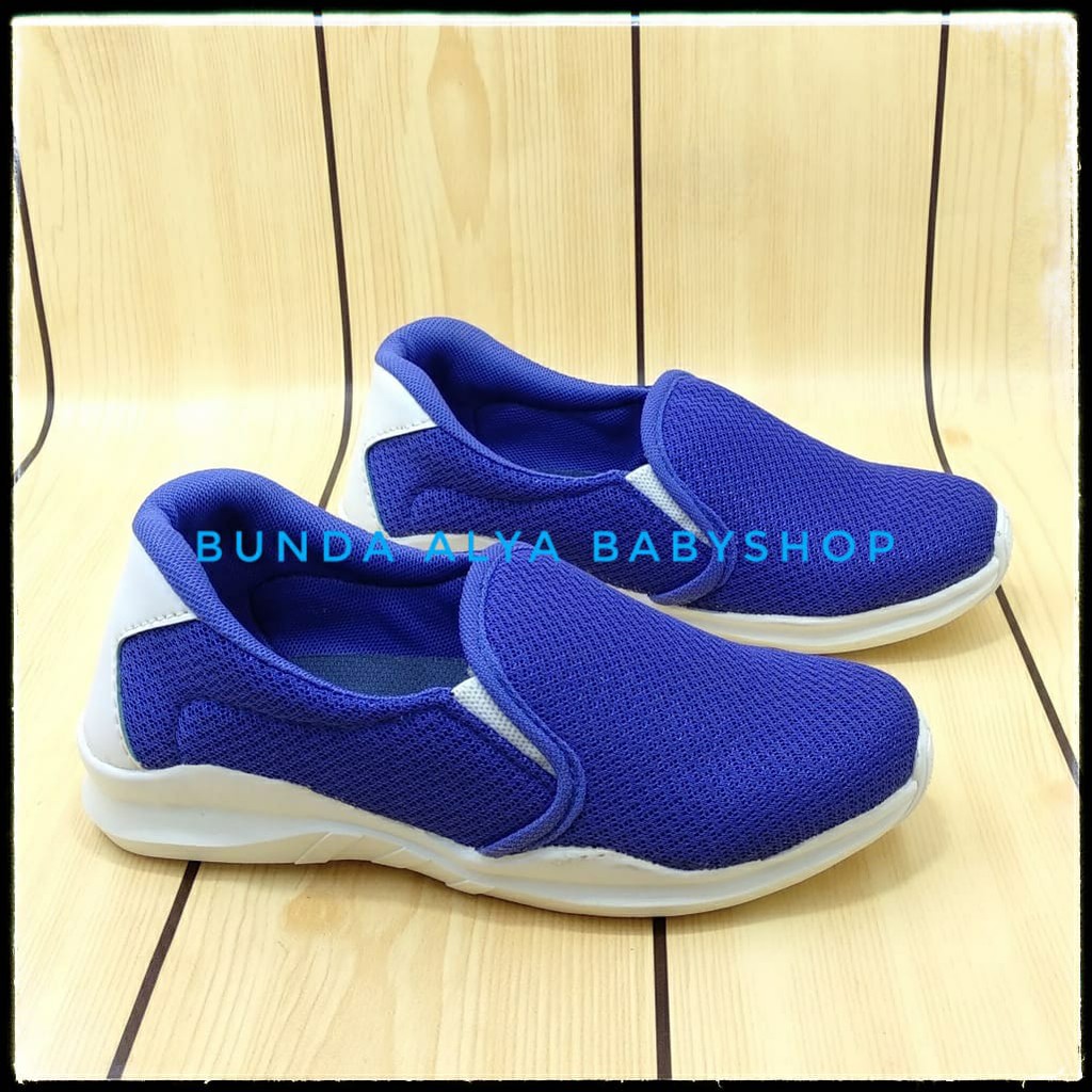 Sepatu Anak Laki Laki Usia 2 3 4 5 6 7 Tahun Sport BIRU Size 22 - 32 - Sepatu Anak Balita Keren Slip On Anti Licin