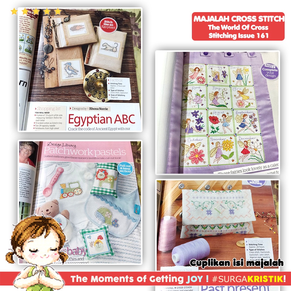 Buku Majalah Sulam Kristik Strimin The World Of Cross Stitching 161