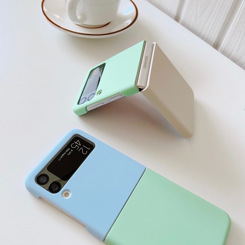 Casing Hardcase Samsung Galaxy Z Flip 3 4 5 6 5g Zflip3 Zflip4 Zflip5 ZFlip6 Shockproof Warna Polos