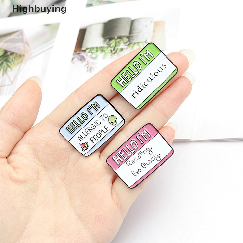 Hbid Bros Pin Enamel Desain Kutipan Dialog Lucu Untuk Aksesoris Kerah Pakaian / Tas