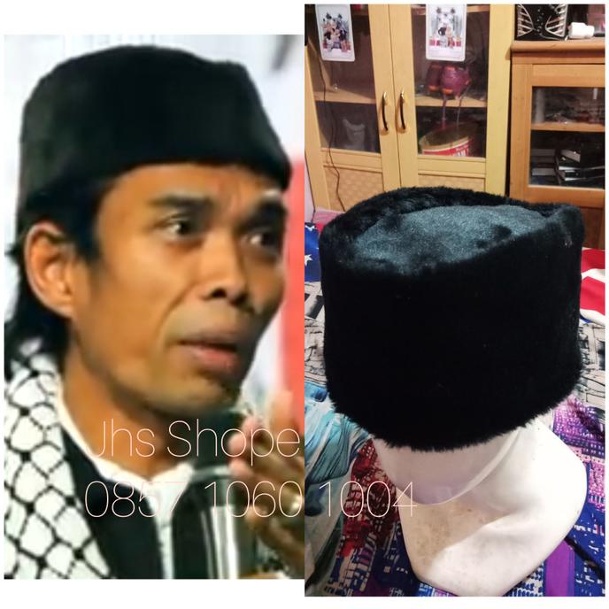 Topi Songkok Kopyah peci bulu Ustad Abdul Somad Import