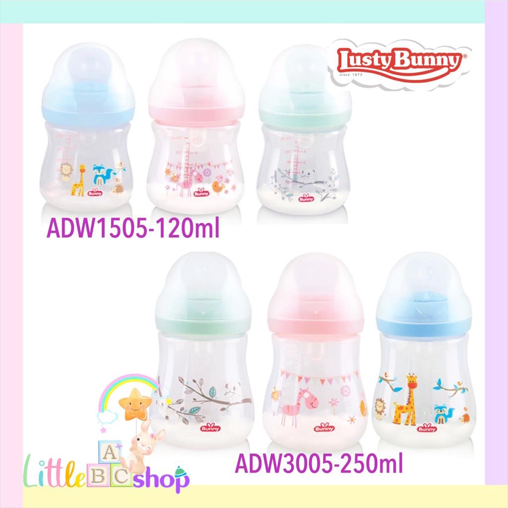 Lusty Bunny Botol Susu Wide Neck BPA FREE Bottle Wideneck 150ml 250