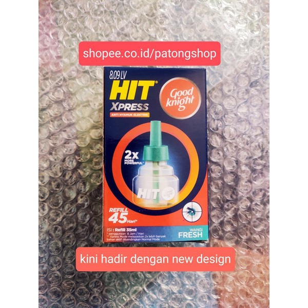 PROMO Hit nonstop Express Refill Fresh 35ml New Desain - Refill Obat Nyamuk cair Elektrik termurah