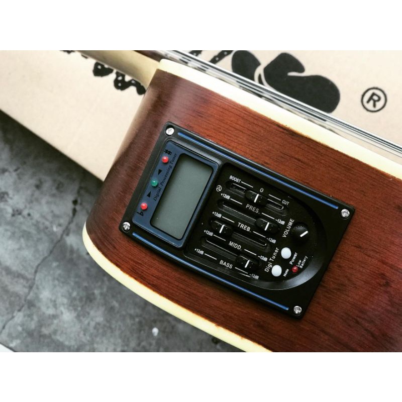 (Promo Gitar Bass)Bass Akustik Elektrik Neck Maple