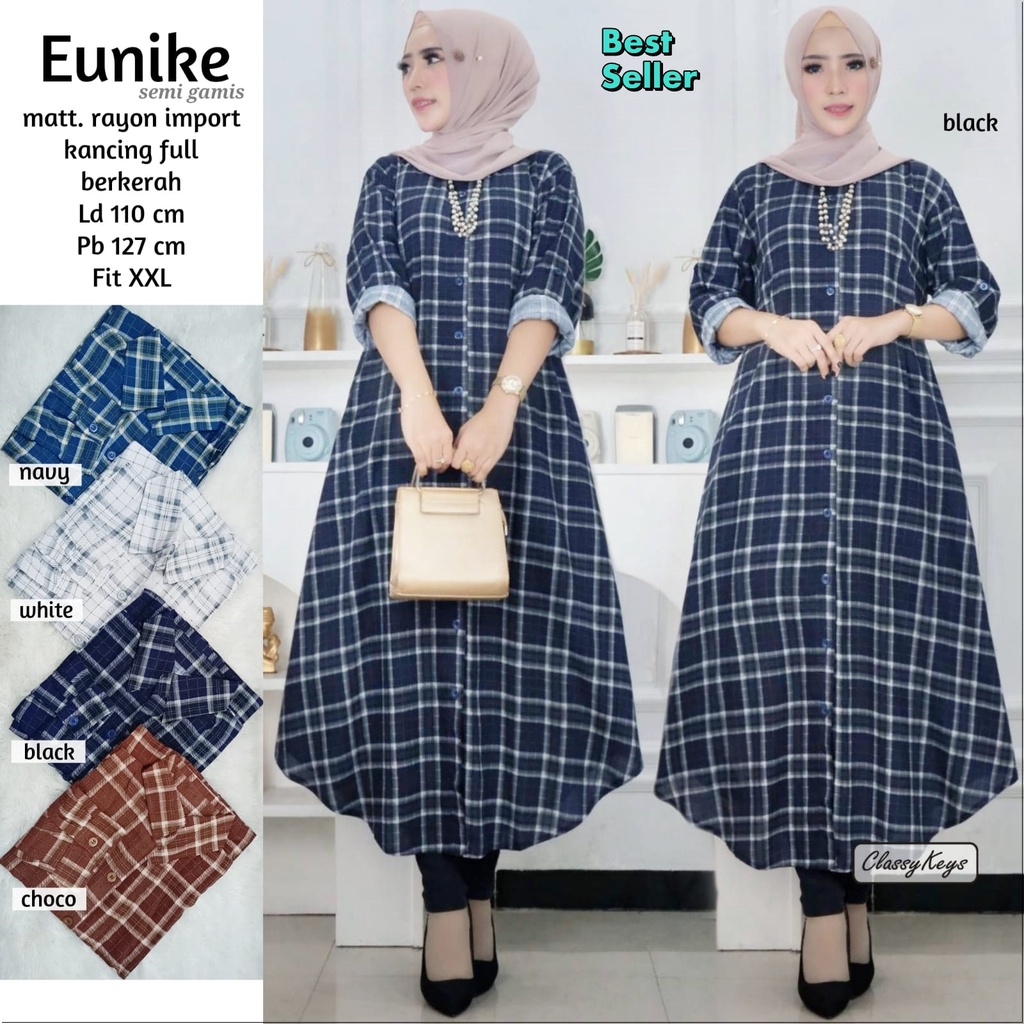 BAJU TUNIK WANITA REMAJA KEKINIAN TERBARU BAJU MUSLIM LONG TUNIK PANJANG ABSTRAK