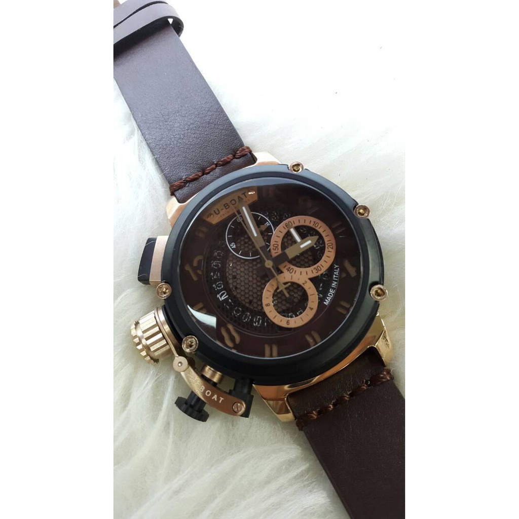 JAM TANGAN PRIA COWOK UBOAT ITALIA FONTANA ROSE GOLD REPLIKA GRADE AAA