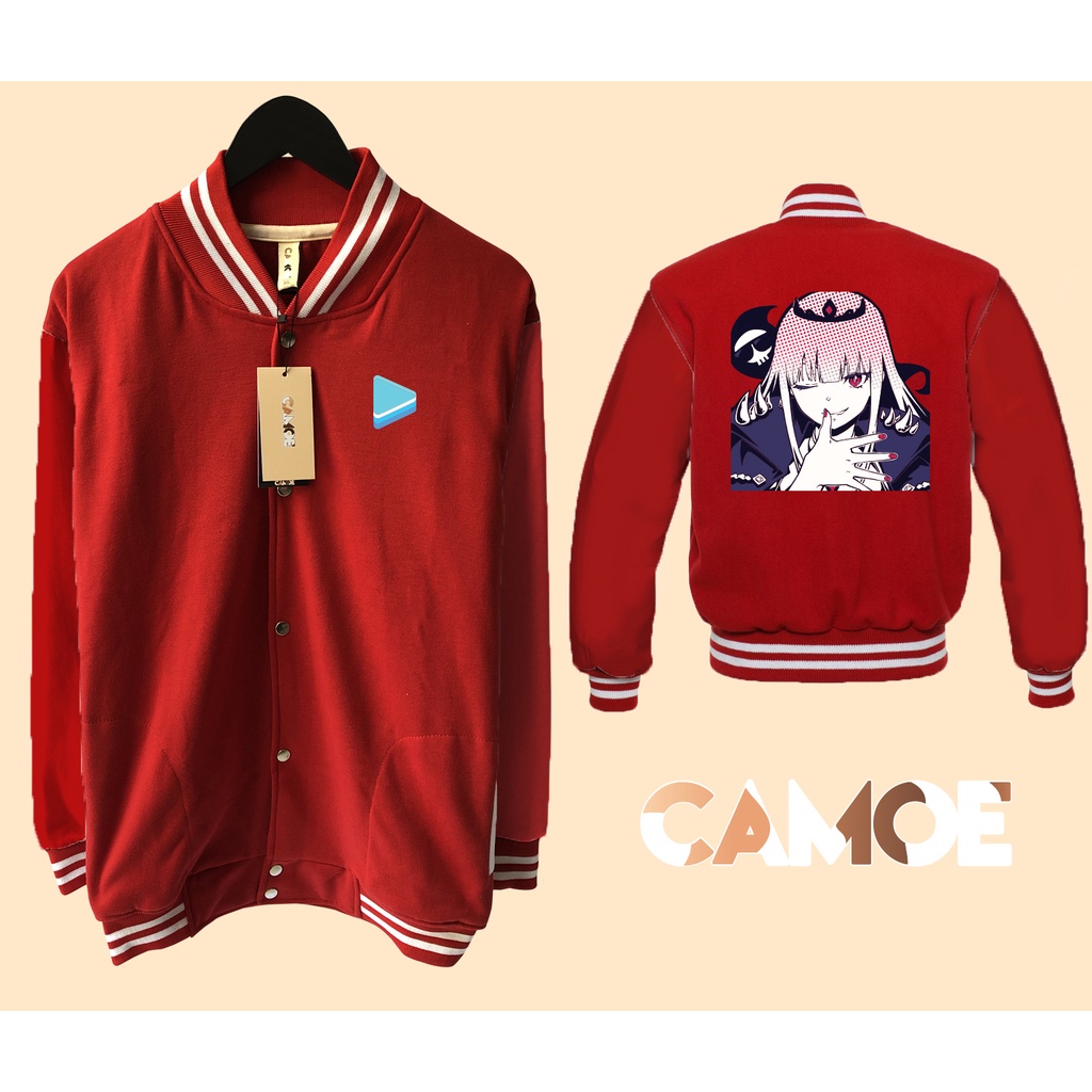 Jaket Baseball Varsity vTuber Hololive Mori Calliope Anime