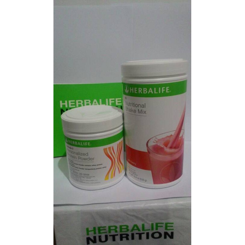 PAKET PROGRAM NAIK BERAT BADAN HERBALIFE 30 HARI ( 3 SHAKE + PROTEIN POWDER )