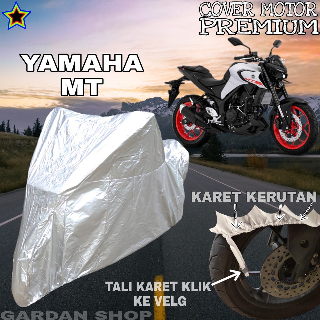 Sarung Motor YAMAHA MT SILVER POLOS Body Cover Penutup Motor Yamaha PREMIUM