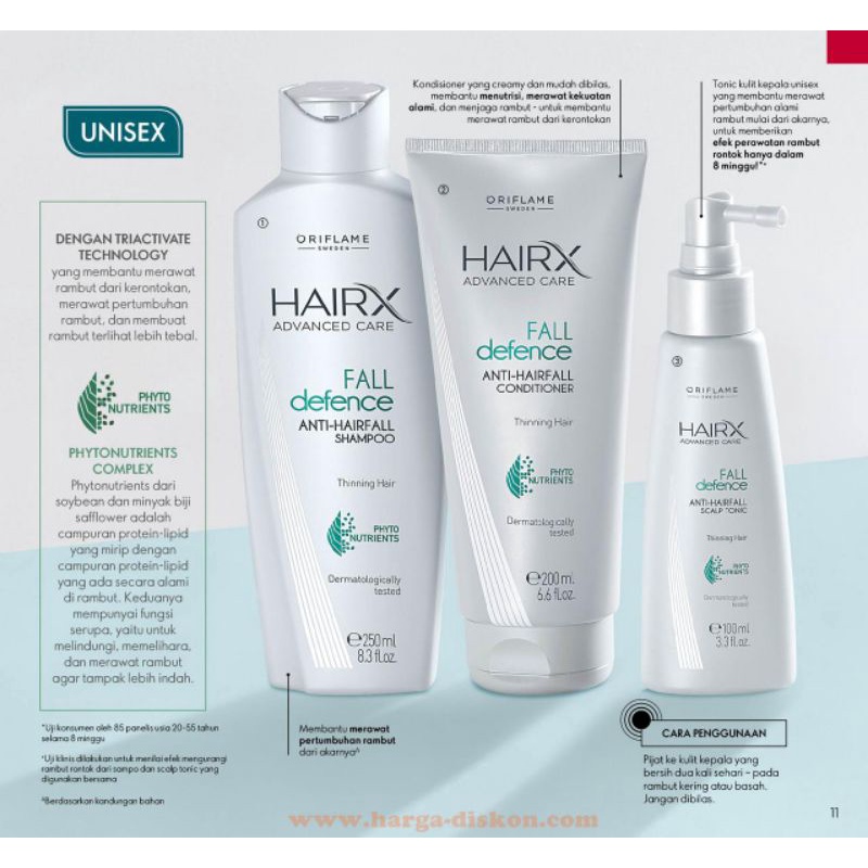 HairX Advanced Care Fall Defence Anti- Hairfall Shampoo/ Conditioner/ Scalp Tonic