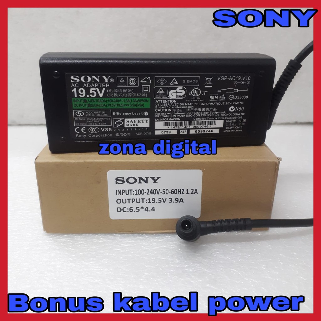 SONY TV Bravia 19inch - 42 inch  ADAPTOR TV LCD/LED SONY BRAVIA 19.5V - 3.9A KDL-40W600B KLV-32EX330