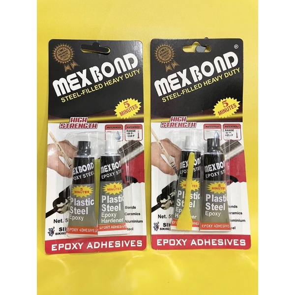 Lem Steel / Lem Handsome Lem 5 menit / Lem Super Kuat Mexbond / Lem serbaguna 5 menit kering EPOXY / Lem Mexbond steel filled heavy duty