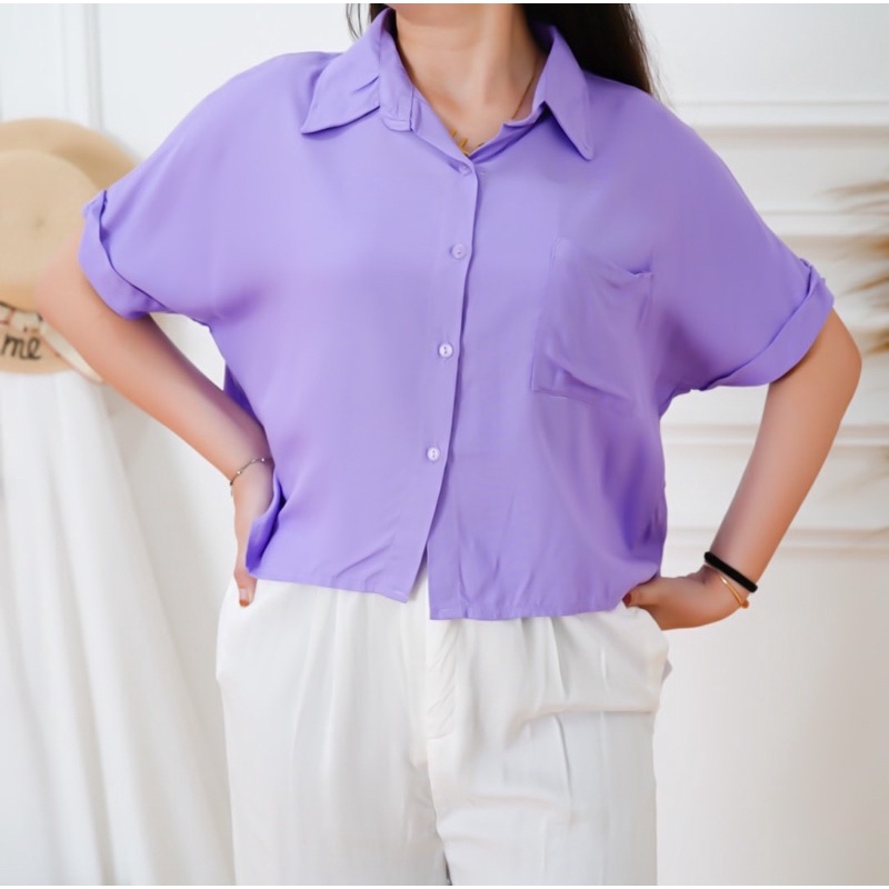 GFS PURCICA OVERSIZE RAYON DIAMOND COMFY SHIRT