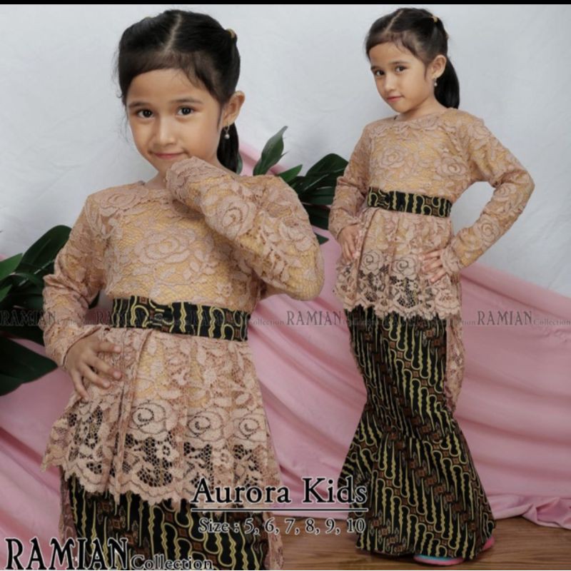 Kebaya anak // kebaya pinguin anak // kebaya brukat anak // dress pesta anak //  aurora anak // baju anak terbaru // Setelan Kebaya Anak Mewah Terbaru