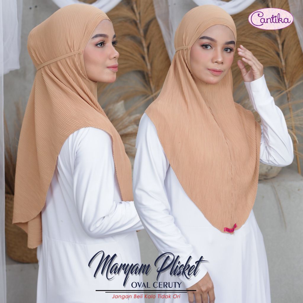 Jilbab Instan Maryam Plisket Tali Ceruti Ori Cantika-COKSU