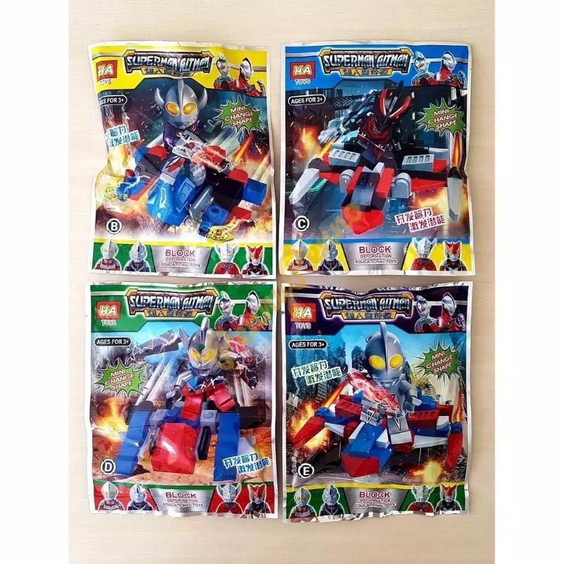 mainan bricks rakit anak / robot sachet / mainan anak murah