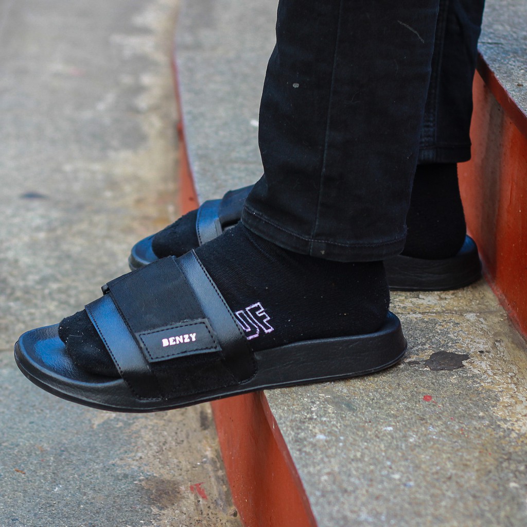 MADAVA BLACK |FORIND x BENZY| Sandal EVA Ringan Slop Jepit Santai Simple Pria/Men Sendal Footwear