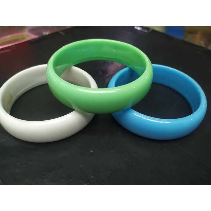 Isi 1 Lusin (12 Pcs) Gelang Keroncong PLastik Tebal Solid Ukuran Dewasa Multiwarna