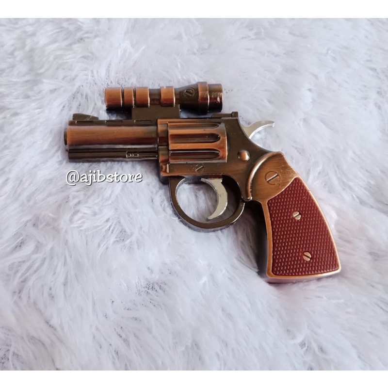 KOREK PISTOL MINI LASER KOREK GAS PISTOL REVOLVER MINI LASER