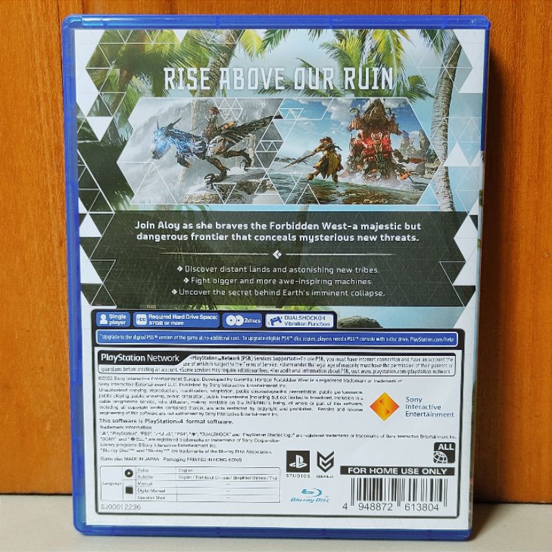 Horizon Forbidden West PS4 Region 3 Asia Kaset Horizon Forbidden West Playstation PS 4 5 CD BD Game Games Original Ori PS4 PS5 terbaru wes forbiden horison petualangan zero dawn down ii 2