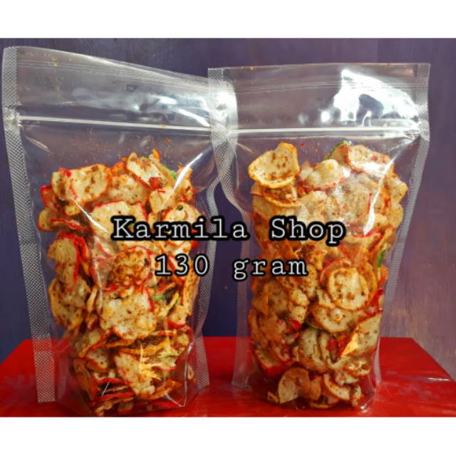 

Kerupuk Seblak extra Pedas 130 gram / Cemilan kering kerupuk Pedas keruk kencur