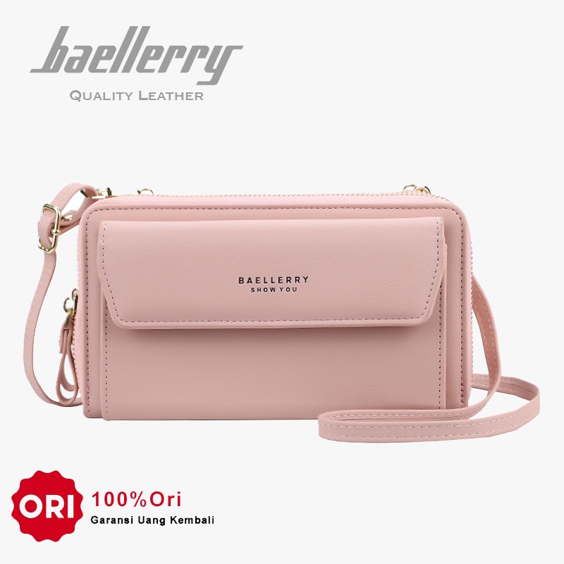 BAELLERRY N0109 Tas Selempang Wanita Dompet Wanita Tas Handphone Sling Bag PU Leather Premium WATCHKITE WKOS