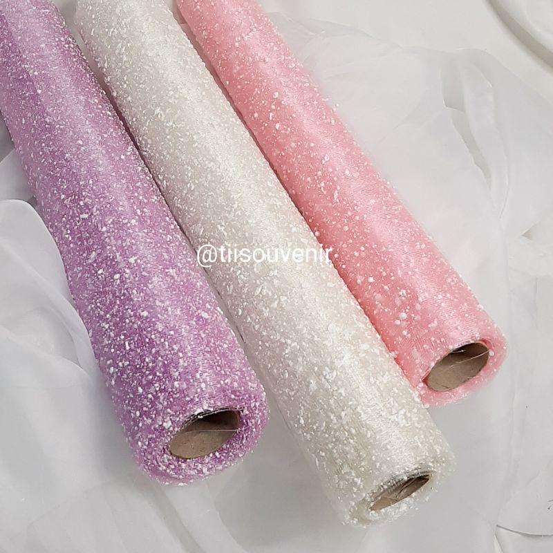 GOLD STAR TILE ROLL KERTAS BUNGA / FLOWER WRAP/ PEMBUNGKUS BUNGA HAND BOUQUET