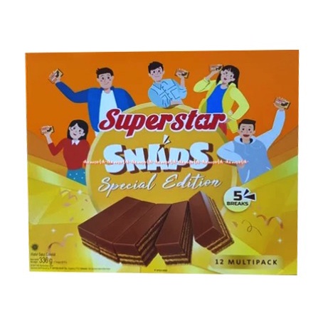 

Superstar Snaps Special Edition 336gr 12multipack Wafer Salut Coklat Waffer Cokelat Stick Superstar Snap