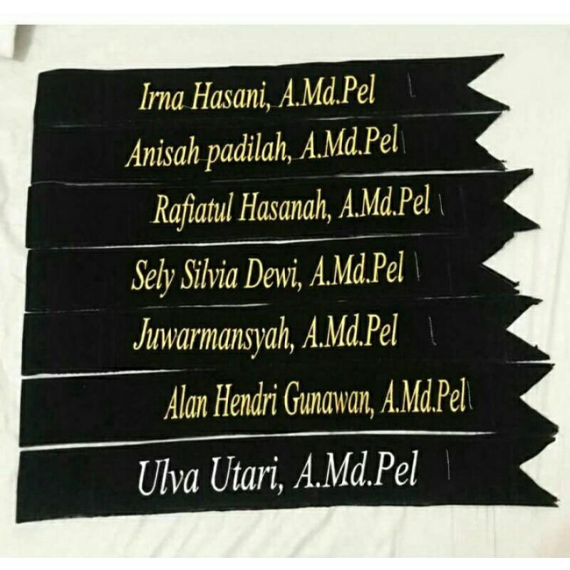 Selempang Wisuda Renda 2 Lapis Kain Bludru (BORDIR KOMPUTER) polos