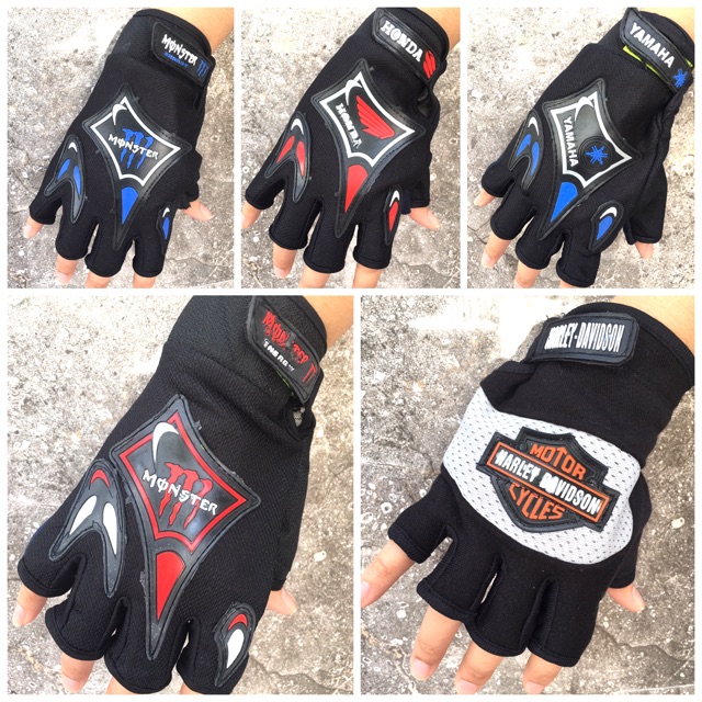 SARUNG TANGAN MOTOR / GLOVE PENDEK BIKER / Sarung Tangan Motor Setengah Jari