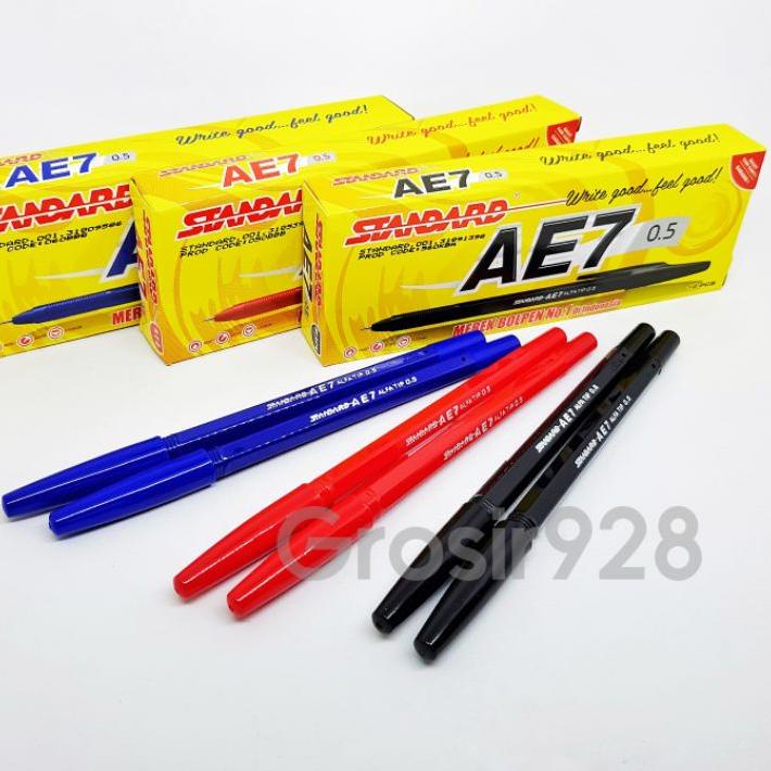 

Terlaris Per 12 Pulpen / Bolpen / Bolpoin / Ballpoint Standard AE7 / AE-7