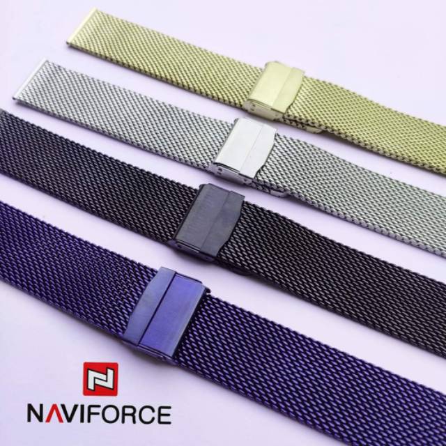 Strap Tali jam tangan Milanese Shark Mesh Naviforce NF 9167 24mm