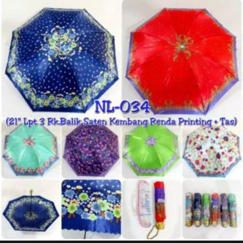 payung agoya motif bunga