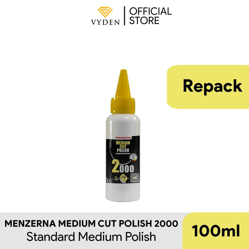 MENZERNA Medium Cut Polish 2000 100 ml Ecer Polish Medium High Gloss Kompon Menengah Penghilang Baret Halus Motor Mobil Penghapus Swirl Mark Hologram Laba Laba Pembersih Lecet Goresan Ringan Pengkilap Pengkilat Cat Waterbase