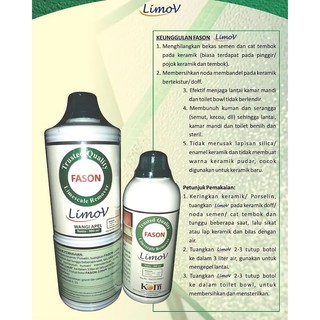 Jual Fason Limov Limescale Remover Pembersih Lantai Keramik Noda Semen Dan Cat Tembok