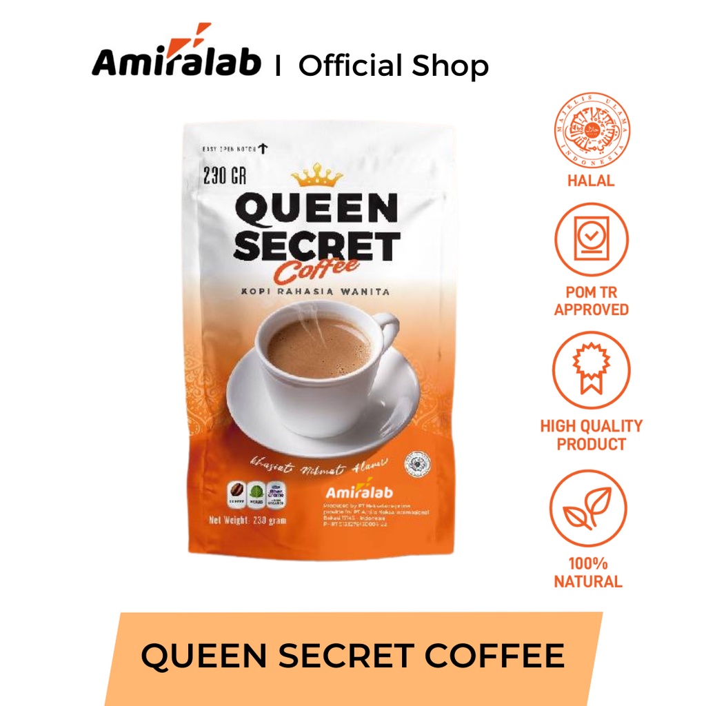 

AMIRALAB Queen Secret Coffee Minuman Kopi Herbal Solusi Membantu Kesehatan Wanita 100 Gr